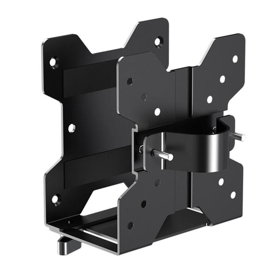 Small PC Mount Bracket Adjustable Mounting Space Saving Computer Holder Desk