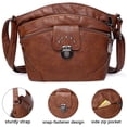 thumbnail image 1 of Small PU Leather Crossbody Bags for Women Handbag Female Casual Shoulder Handbag-Brown, 1 of 6