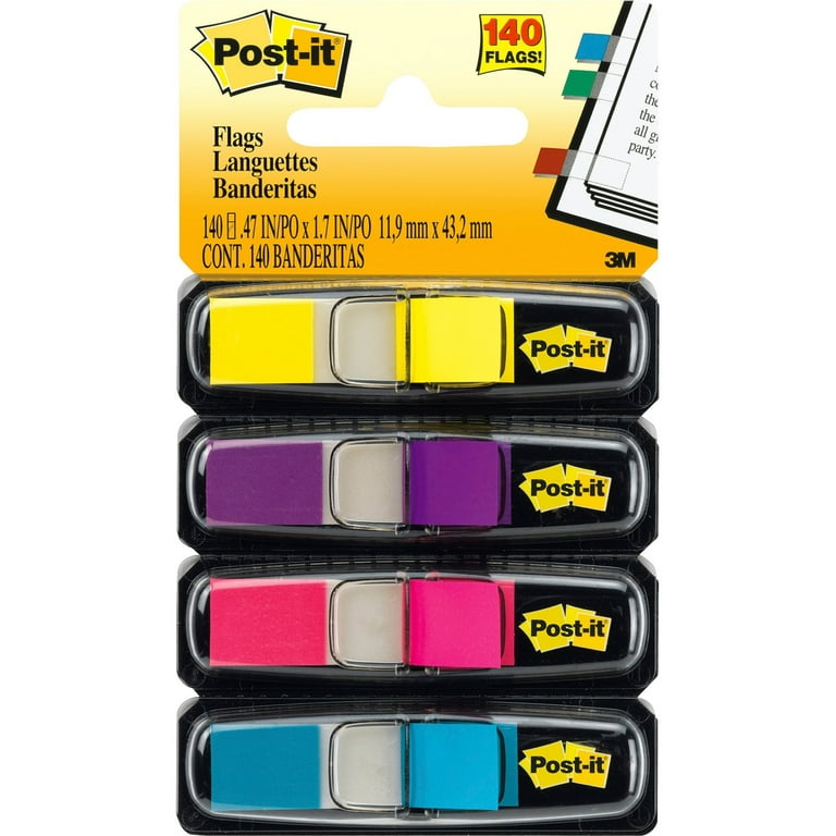 Highlighting Page Flags, 4 Bright Colors, 0.5 x 1.75, 35/Color, 4 Dispensers/Pack Highlighting Page Flags, 4 Bright Colors, 0.5 x 1.75, 35/Color, 4 Dispensers/Pack