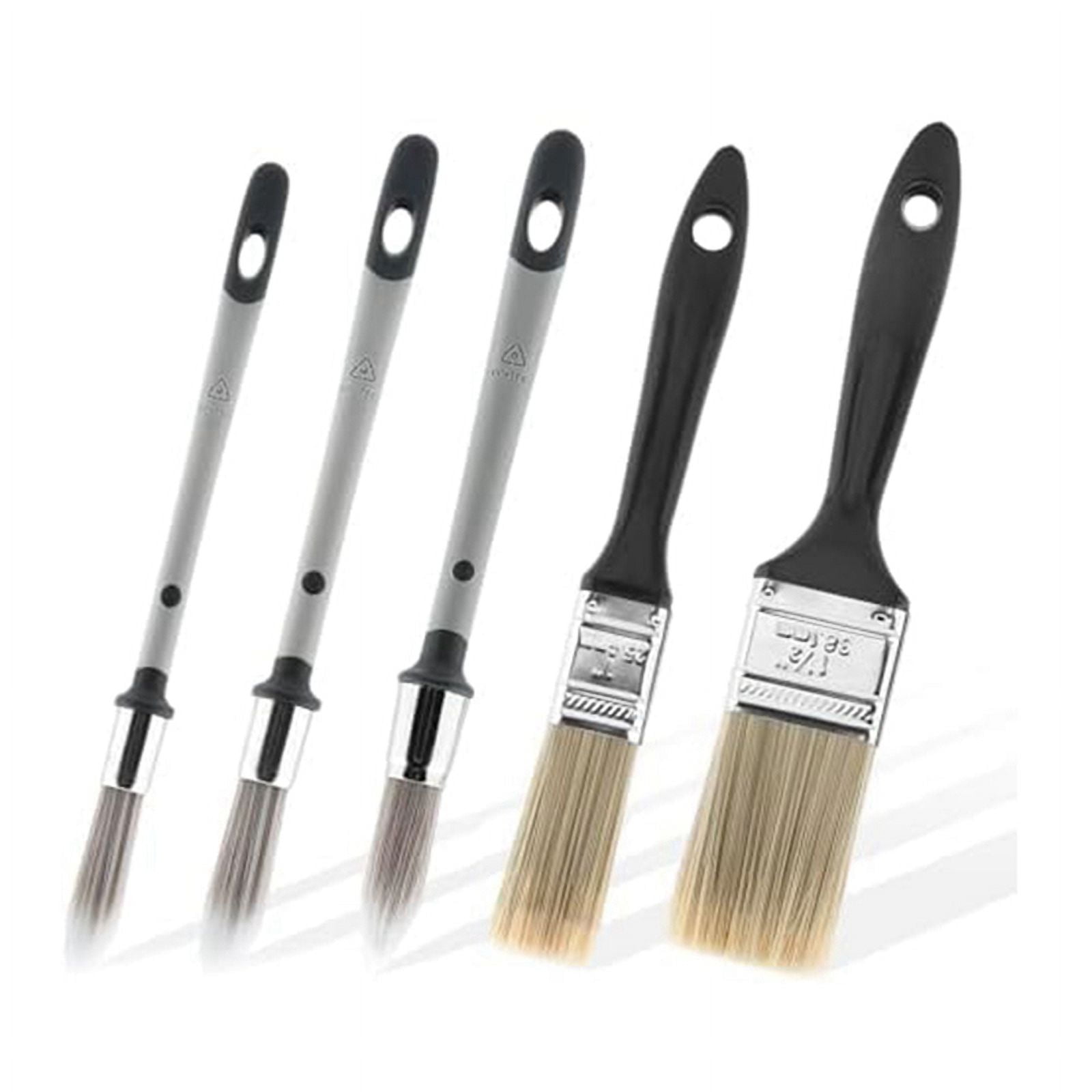 Small Paint Brushes, 5 Piece Trim Painting Tools, Wall Touch Up Paint