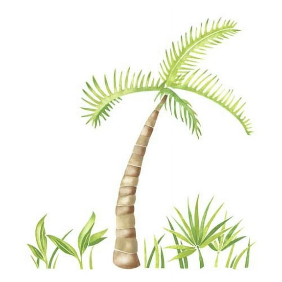 Small Palm Tree with Fronds Wall Stencil SKU #2852 by Designer Stencils