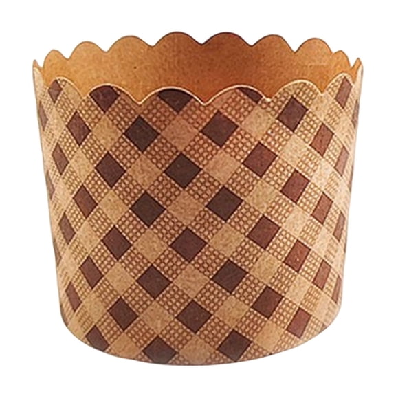 Small Paper Muffin Baking Cups, Heat Resistant Oven-Safe Cupcake Liners for Home Baking, Mini Checkered Pattern Greaseproof Paper Baking Cups for Muffins Cupcakes, 50 Pack