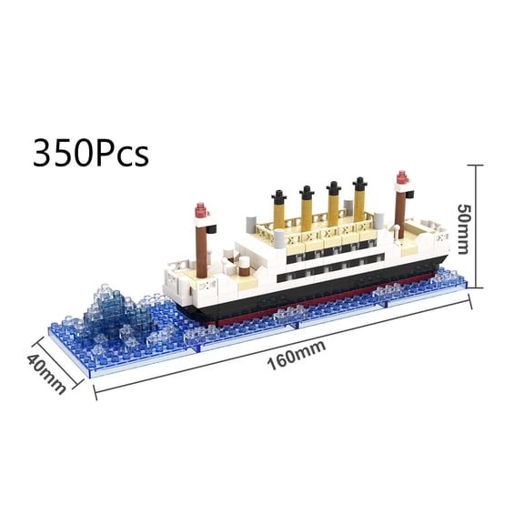 Small Particle Building Block Assembly Toy Titanic Giant Boy Girl Puzzle Cruise Ship Brick Model Kit Desltop Birthday Gift Child