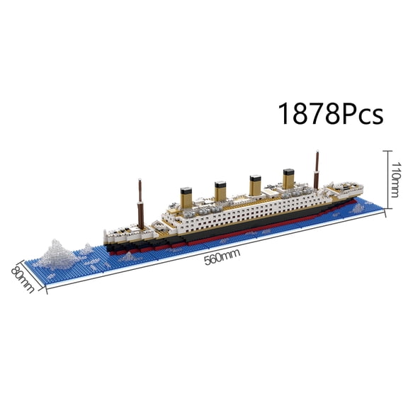 Small Particle Building Block Assembly Toy Titanic Giant Boy Girl Puzzle Cruise Ship Brick Model Kit Desltop Birthday Gift Child