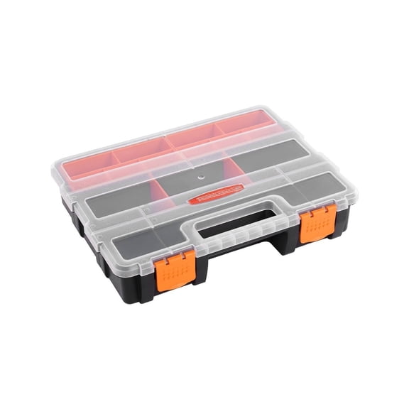 Small Parts Organizer 3-Pack, 21 Compartment Storage Box with Dividers
