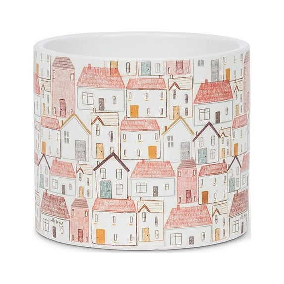 Small Pastel Village Planter