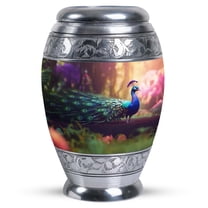 Small Peacock Keepsake Urns For Human Ashes - Urns For Ashes Adult Male & Female - Adult Urns For Human Ashes - Human Memorial Ashes Keepsake - Burial Urn For Ashes (Size - 3inch, 1pcs)