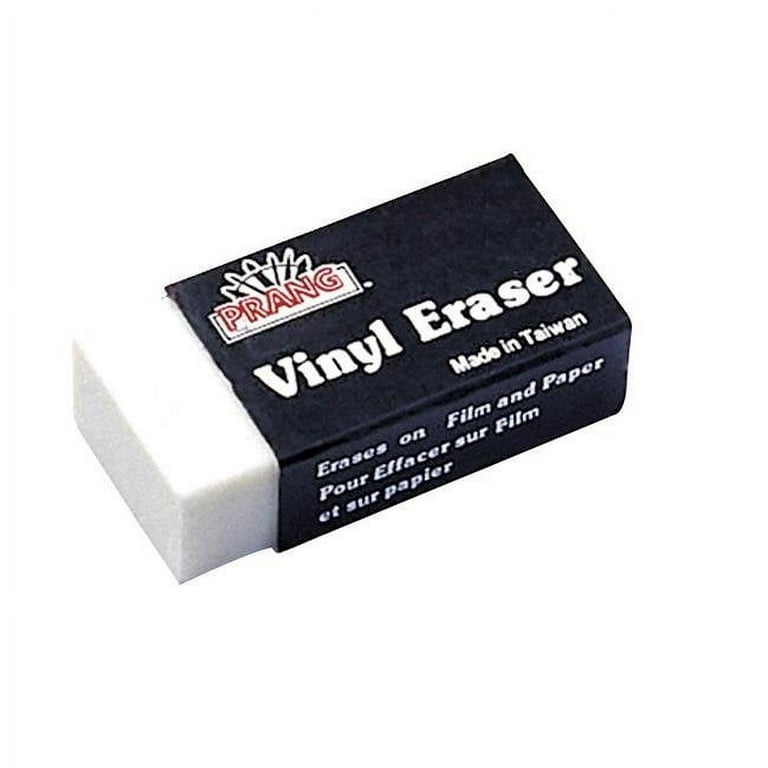 Prang Vinyl Block Eraser, Medium, White, Pack of 24