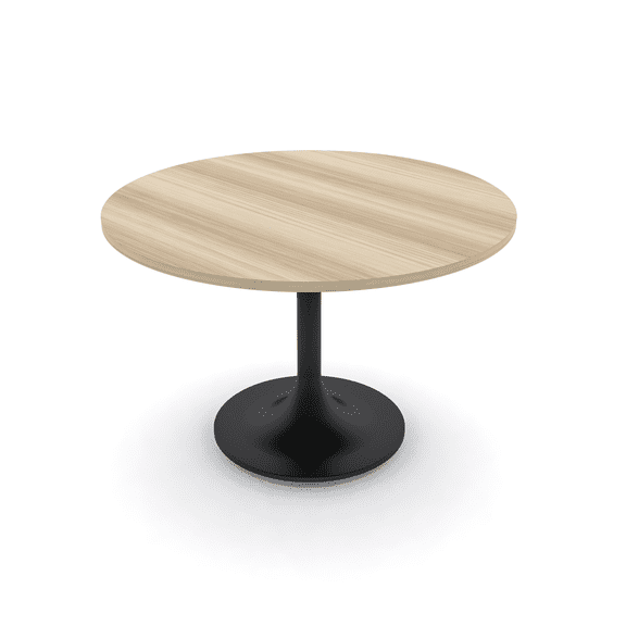 Small Pedestal Office Table 42" Round Meeting Table With Tulip Base