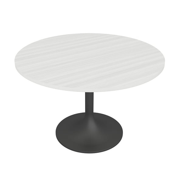 Small Pedestal Office Table 42" Round Meeting Table With Tulip Base