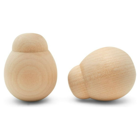 Small Peg Dolls, Use as Ladybugs or Bees for Crafts, 10 1-7/8 Inch Wood Embellishments for Nativity Scenes and Decor, by Woodpeckers