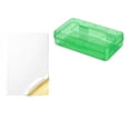 thumbnail image 1 of Small Pencil Box, Plastic Case with Hinged Lid and Snap, Portable Storage for Back to Campus Supplies, Green, 1 of 7