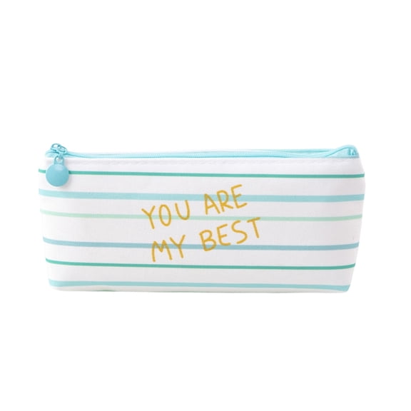 Small Pencil Case,Slim Canvas Zipper Portable Storage Organizer,"Days Will Be Better"Sign,Simple Style Stationery Pouch for Office Stationery Organizer