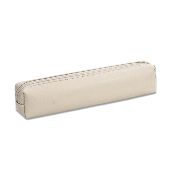 Small Pencil Pen Case Leather Pen pouch Zippered Pen Storage Bag Travel Cosmetic Bag for Adult Women Men