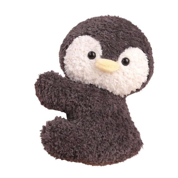 Small Penguin Plush Figure, 4.3in, Charcoal Fuzzy, Party Centerpiece, All Ages decor for Nursery, All Ages Shower decor, Party Accents, 1 Pc