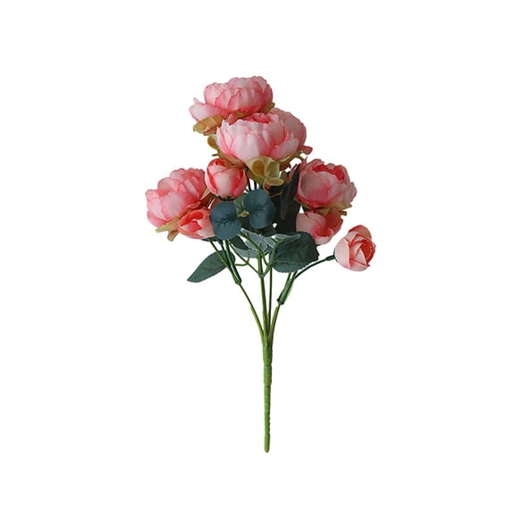 Small Peony Bouquet with Engraved Real Flower Texture for Wedding Stage Decoration and Hotel Banquet Scenography