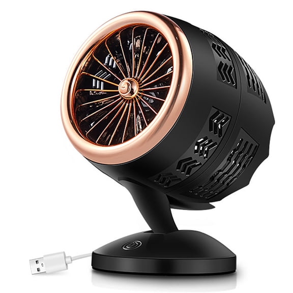 Small Personal USB Powered Table Desk Fan Cooling Fan Twin TurboB1adesMute Soft Wind for Home Office Outdoor Travel