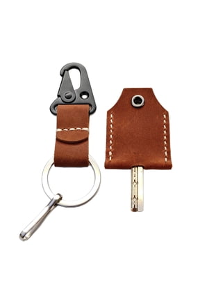 Small Personalized handmade leather key sleeve,Custom leather keychain,Protective Key cover for Broken Key
