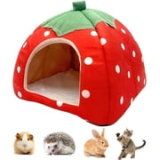 Small Pet Bed House, 9.4in Washable Plush Guinea Pig Rabbit Nest, Warm Cuddly Winter Hideout, Cozy Shelter for Hamster, Bunny, Cage &amp; Small Pet Accessory Use
