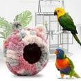 thumbnail image 1 of Small Pet Breeding Bed Hut for Conure, Parakeet, Budgie, Cockatiel, Lovebird | Flannel Soft Nest Cave | Cozy Velvet Bird Cage Accessory | Easy Install | 9cm Diameter Shelter, 1 of 8