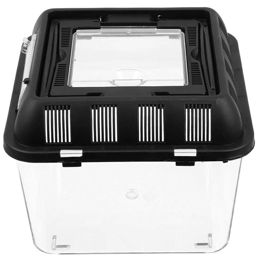 Small Pet Breeding Box Spider Cage Carriers The Animal Sea Turtle Tarantula Enclosure Black