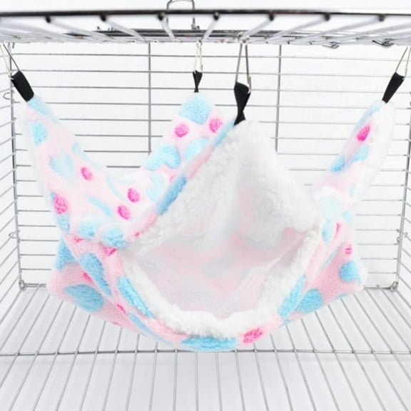 Small Pet Cage Hammock, Hamster Ferret Hanging Hammock, Guinea Pig Cage Accessories Bedding, Warm Hammock for Parrot Ferret Squirrel Hamster Rat Playing Sleeping