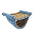 thumbnail image 1 of Small Pet Cage Hammocks, Double Layer Glider Hammocks, Warm Hanging Bed for Guinea Pig Ferret Hamster Squirrels Rats, Polyester Material, Gray Brown Blue Pink, 20x10cm Size, Easy to Install and Wash, 1 of 6