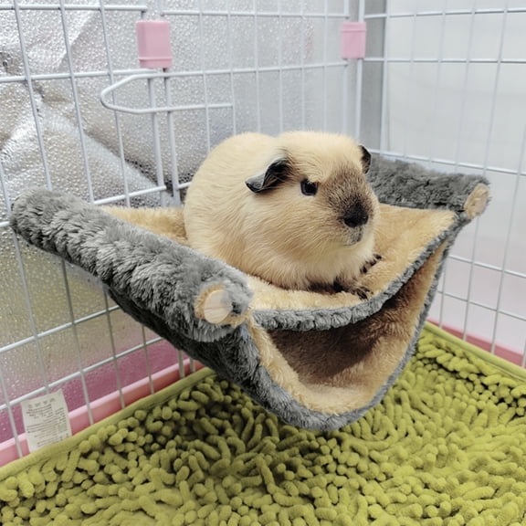 Small Pet Cage Hammocks Double Layer Hamster Glider Hammocks Bed Warm Cage Hanging Hammocks For Rabbit Parrot Guinea Pig Ferret Squirrels Hamster Rats Playing Sleeping