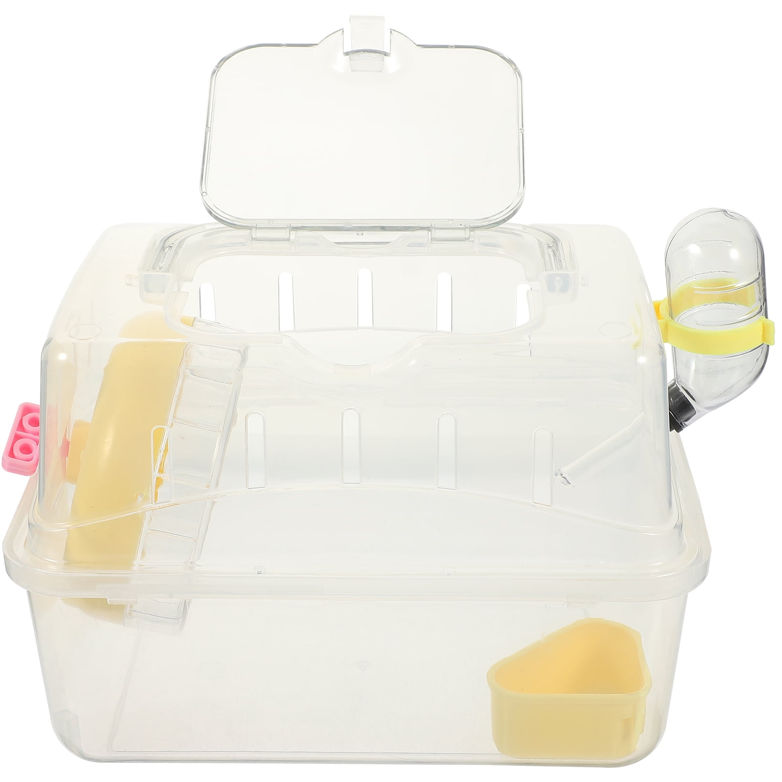 Small Pet Carrying Case Portable Hamster Clear Cage Chinchilla Nursery