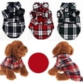 thumbnail image 1 of Small Pet Dog Puppy Plaid T Shirt Lapel Coat Cat Jacket Clothes Costume Tops, 1 of 5