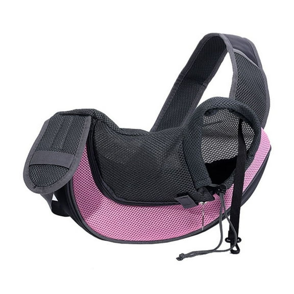 Small Pet Dog Sling Carrier Breathable Mesh Travelling Pet Hands- Sling Bag Adjustabled Padded Strap Front Pouch Shoulder Bag for Dogs Cats