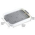 thumbnail image 1 of Small Pet Litter Box For Guinea Pigs Rabbits Hamsters Detachable Training Tray With Removable Grid Abs Plastic Easy Clean White Blue Green 27X18.5X4Cm 36.5X24.5X4.9Cm F, 1 of 10