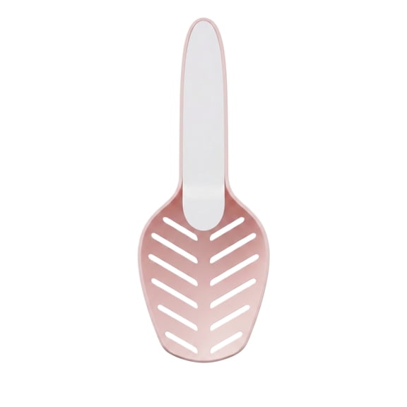 Small Pet Litter Scoop Pink Litter Pan Cleaner Durable Pet Waste Shovel for Hamsters Rabbits Guinea Pigs Ferrets Bunny Cage Tool Leaf Slotted Sifter Deep Grip Handle Pet Waste