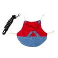 thumbnail image 1 of Small Pet Rabbit Clothes With Leash Set For Outdoor,Hoodie Strap Jeans For Hamster, 1 of 3