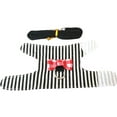 thumbnail image 1 of Small Pet Rabbit Hamster Bowtie Striped Star Harness Vest Leash Traction Rope, 1 of 8