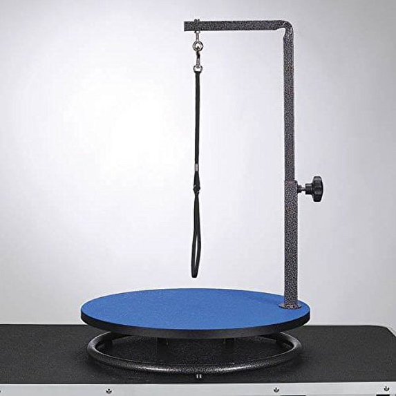 Small Pet Round Rotating Grooming Tables - Dog Groomer Table for Smaller Pets(Blue)