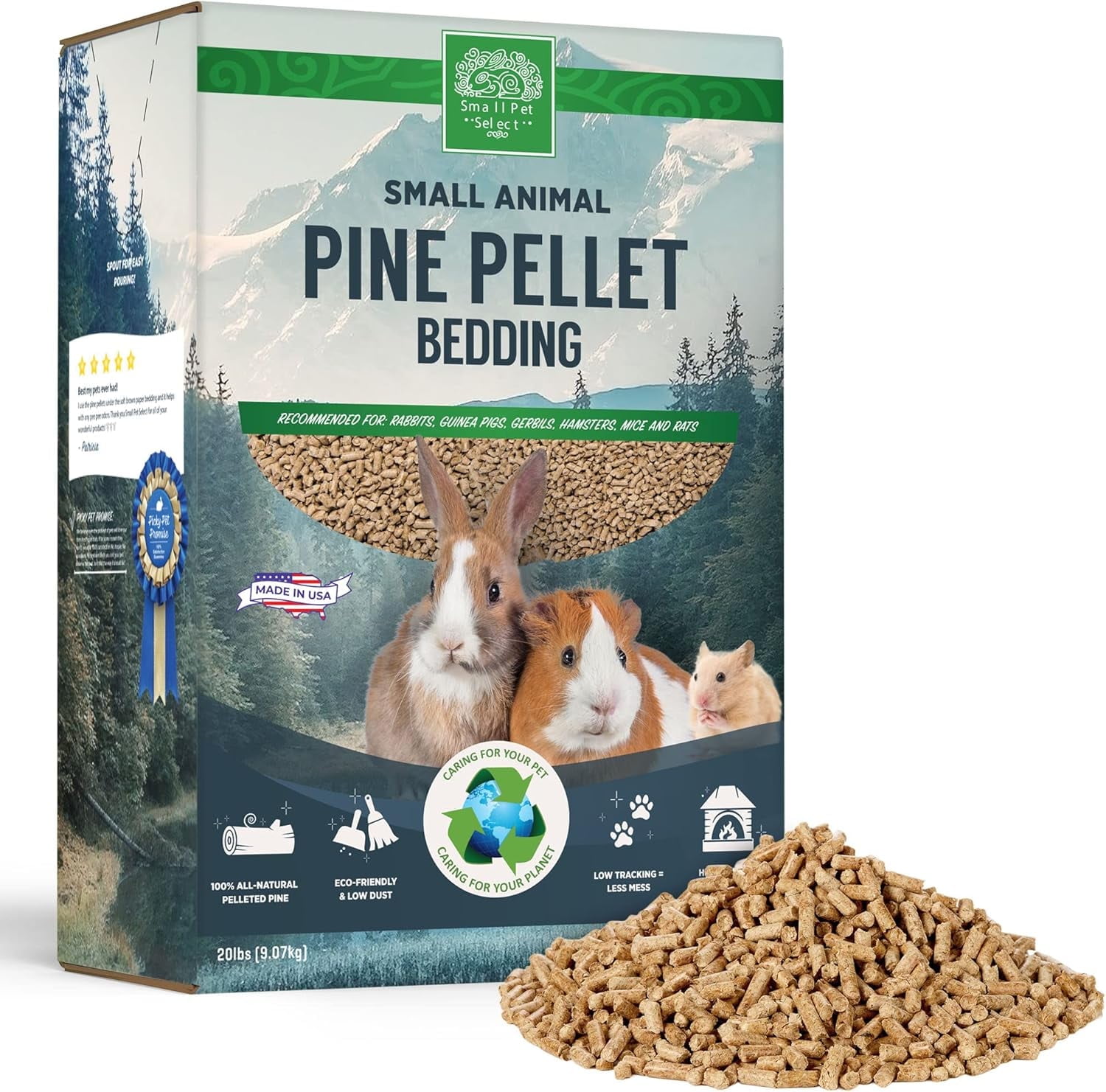 Small Pet Select - All Natural Pellet Bedding, 20lb
