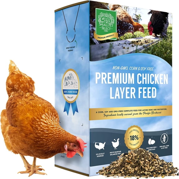 Small Pet Select Chicken Layer Feed, Non-GMO, Corn Free, Soy Free, 18% Protein,10 lb
