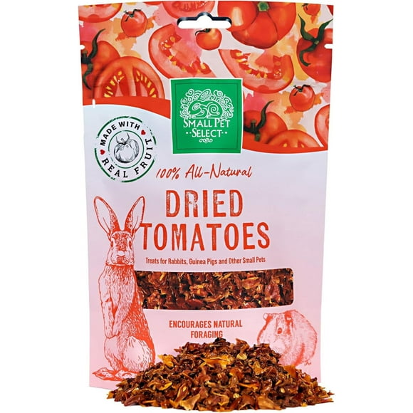 Small Pet Select - Dried Tomato Flakes, a Natural Treat for Rabbits, Guinea Pigs, and Rats, 2oz