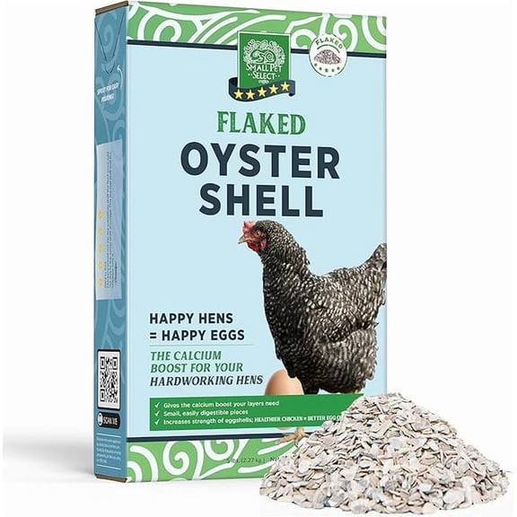 Small Pet Select Flaked Oyster and Seashell Mix-Calcium Supplement for Chickens & Ducks (5lb)