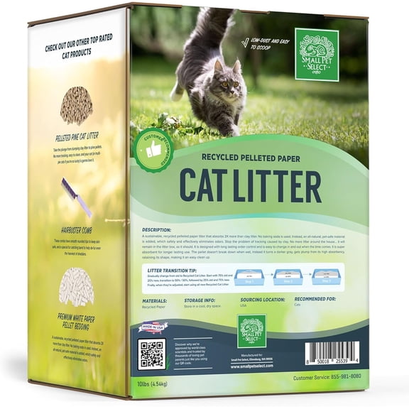 Small Pet Select-Recycled Pelleted Paper Cat Litter 10lb
