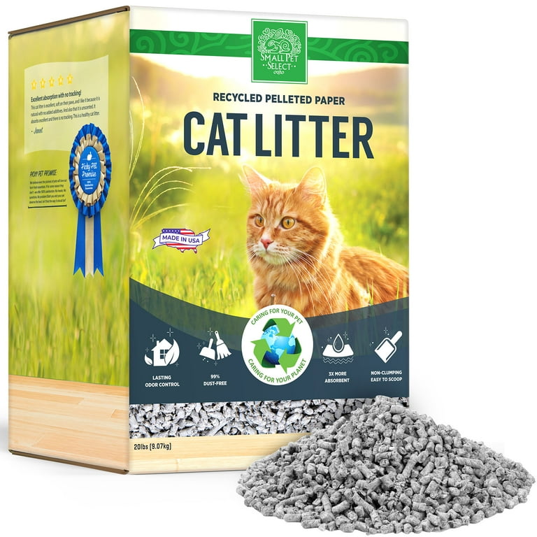 Small Pet Select Recycled Pelleted Paper Cat Litter 20lb