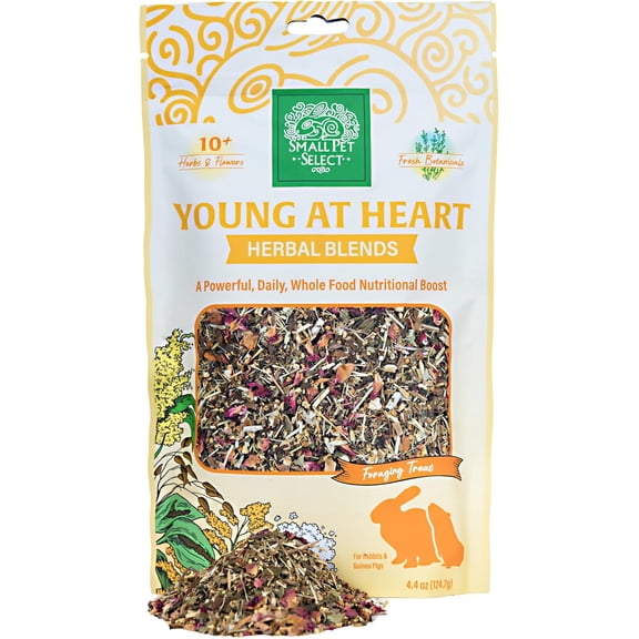 Small Pet Select - Young at Heart Herbal Blend, a Natural Herbal Treat for Rabbits and Guinea Pigs, 4.4oz
