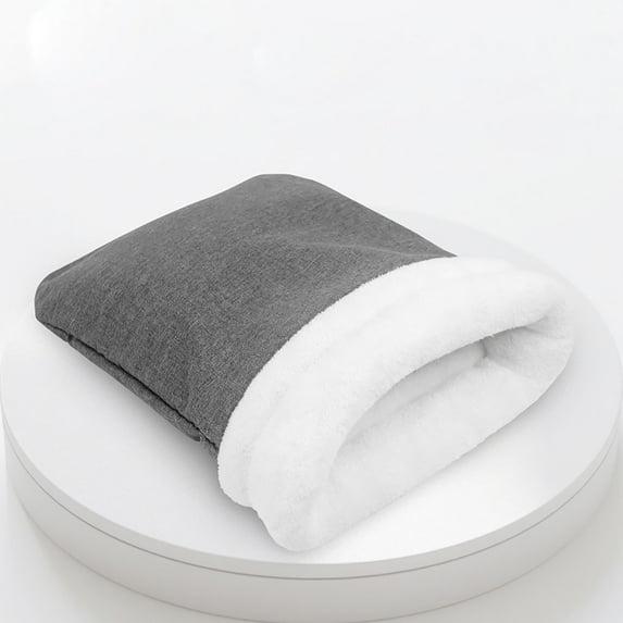 Small Pet Sleeping Bag, Semi-Enclosed Cat Bed for Comfort and Warmth, Cozy Washable Pet House, 16"x13"/18"x15"