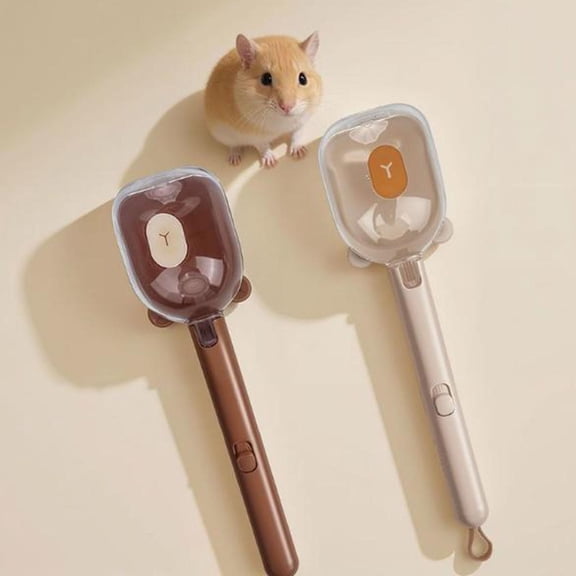 Small Pet Supplies, Small Pet Carrier, Portable Pet Playpen, 11inMeasuring Scoop, Pet Food Storage, Aibi Pocket Pet, Beige, 1 Pc