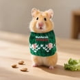 thumbnail image 1 of Small Pet Supplies Warm Dog Sweater Guinea Pig Clothes Knit Holiday Pet Outfit Green for Hamsters Syrian Bears and Small Rodents, 1 of 4