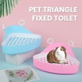 thumbnail image 1 of Small Pet Toilet Detachable Triangular Hollow Rabbit Litter Box for Ferrets Hamsters Cats Guinea Pig, 1 of 8