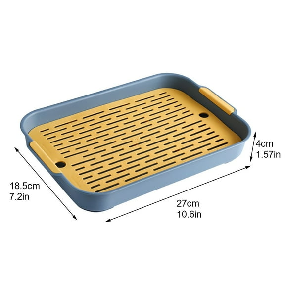 Small Pet Toilet Tray Rabbit Litter Box Guinea Pig Potty Training Pan With Removable Grid Design Smooth Corner