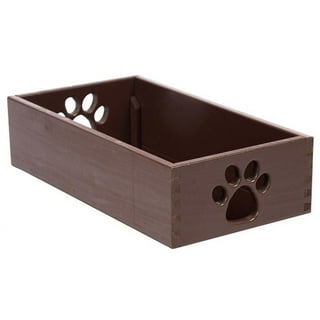  Nakeluiie Wooden Dog Toy Storage Box, Dog Toy Bin Dog