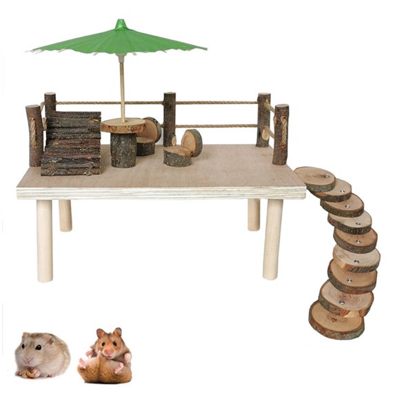 Small Pet Toy with Swing Guinea Pigs Cage Entertainment Platform Climbing Jumping Ladder for Small Grinding Toy